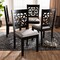 Baxton Studio Jackson Grey Upholstered and Espresso Wood 4-Piece Dining Chair Set 166-10763 - alternate 7